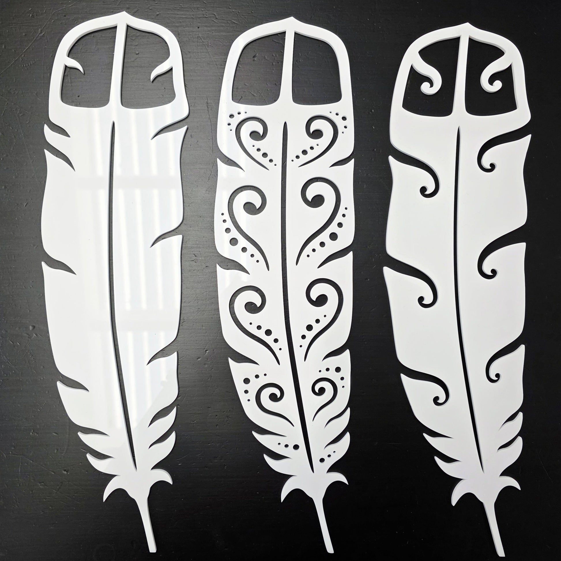 Huia Feather Trio Wall Decor Whimsic 