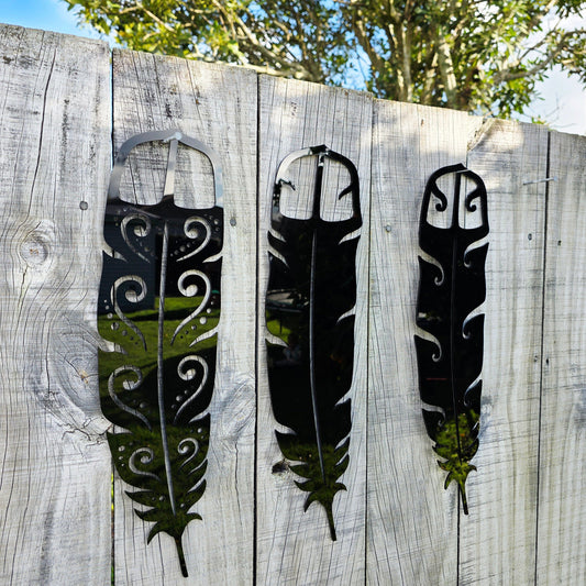 Huia Feather Trio Wall Decor Whimsic