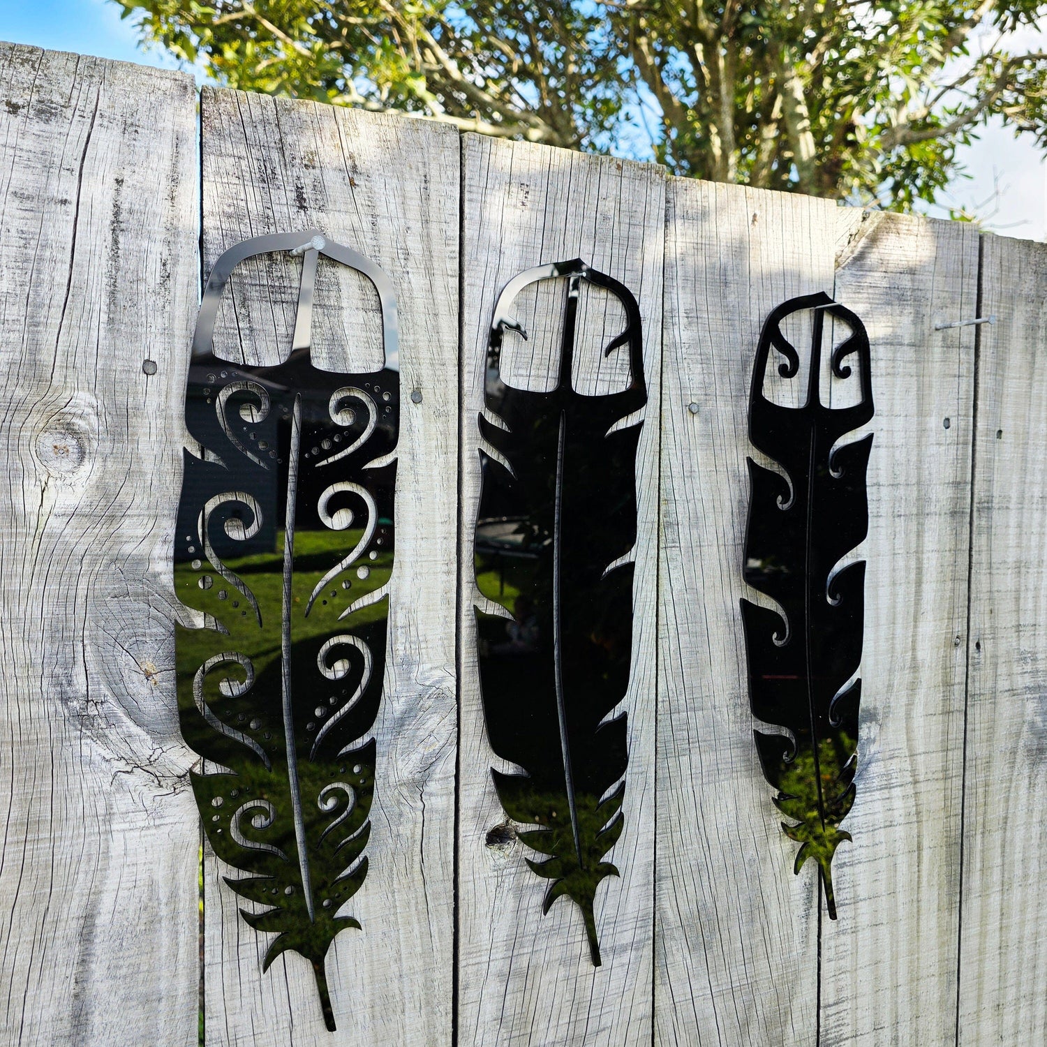 Huia Feather Trio Wall Decor Whimsic 