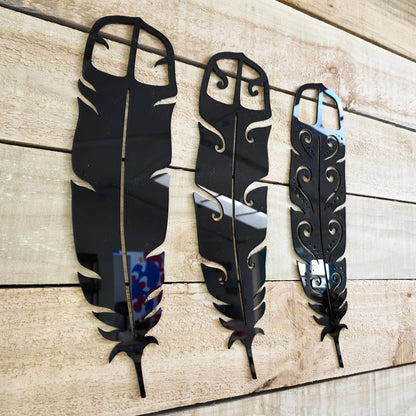 Huia Feather Trio Wall Decor Whimsic 