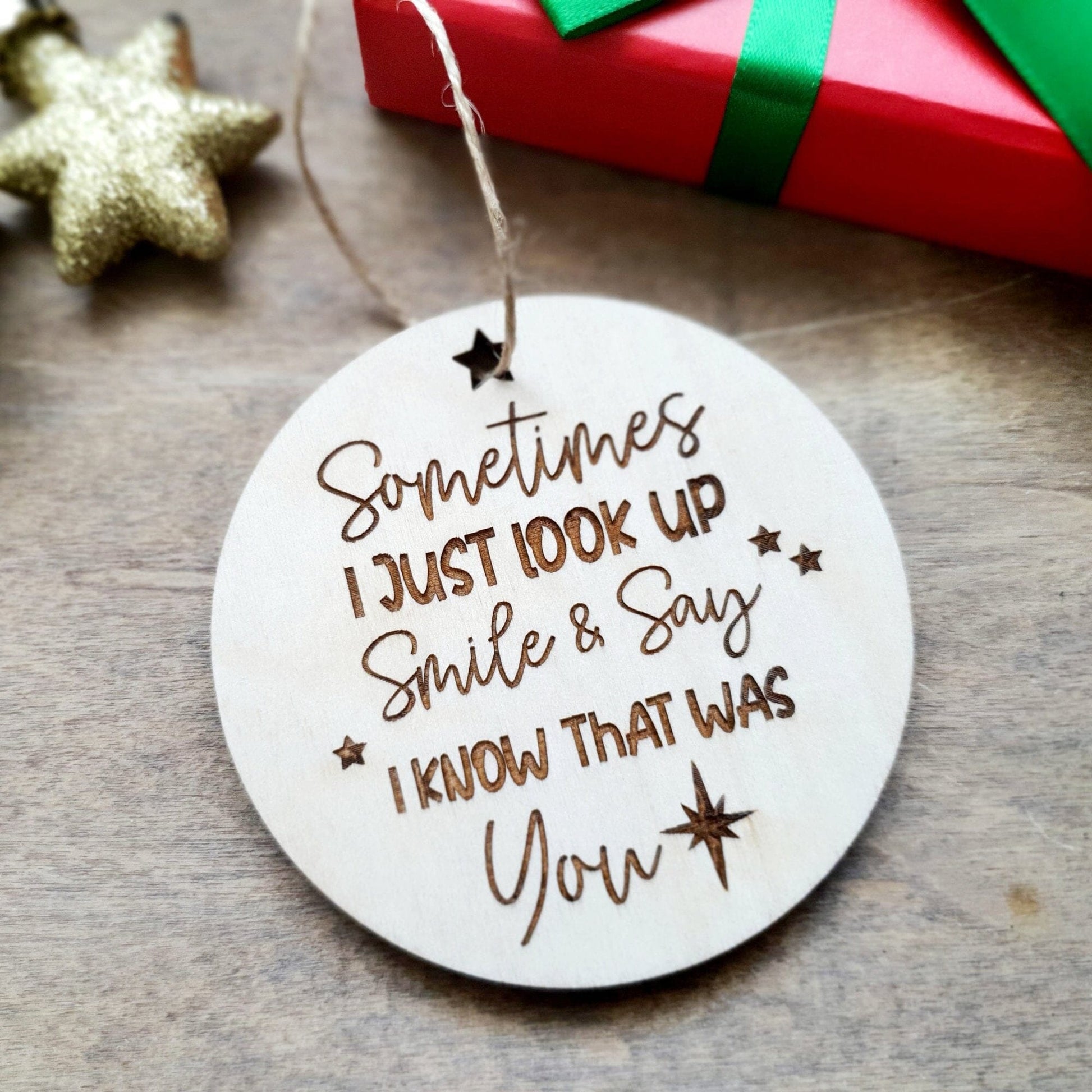 I Know That Was You Ornament Whimsic Natural Wood 