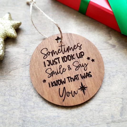 I Know That Was You Ornament Whimsic Stained Wood 