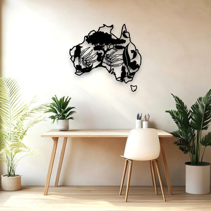 Icons of Australia Map Whimsic 