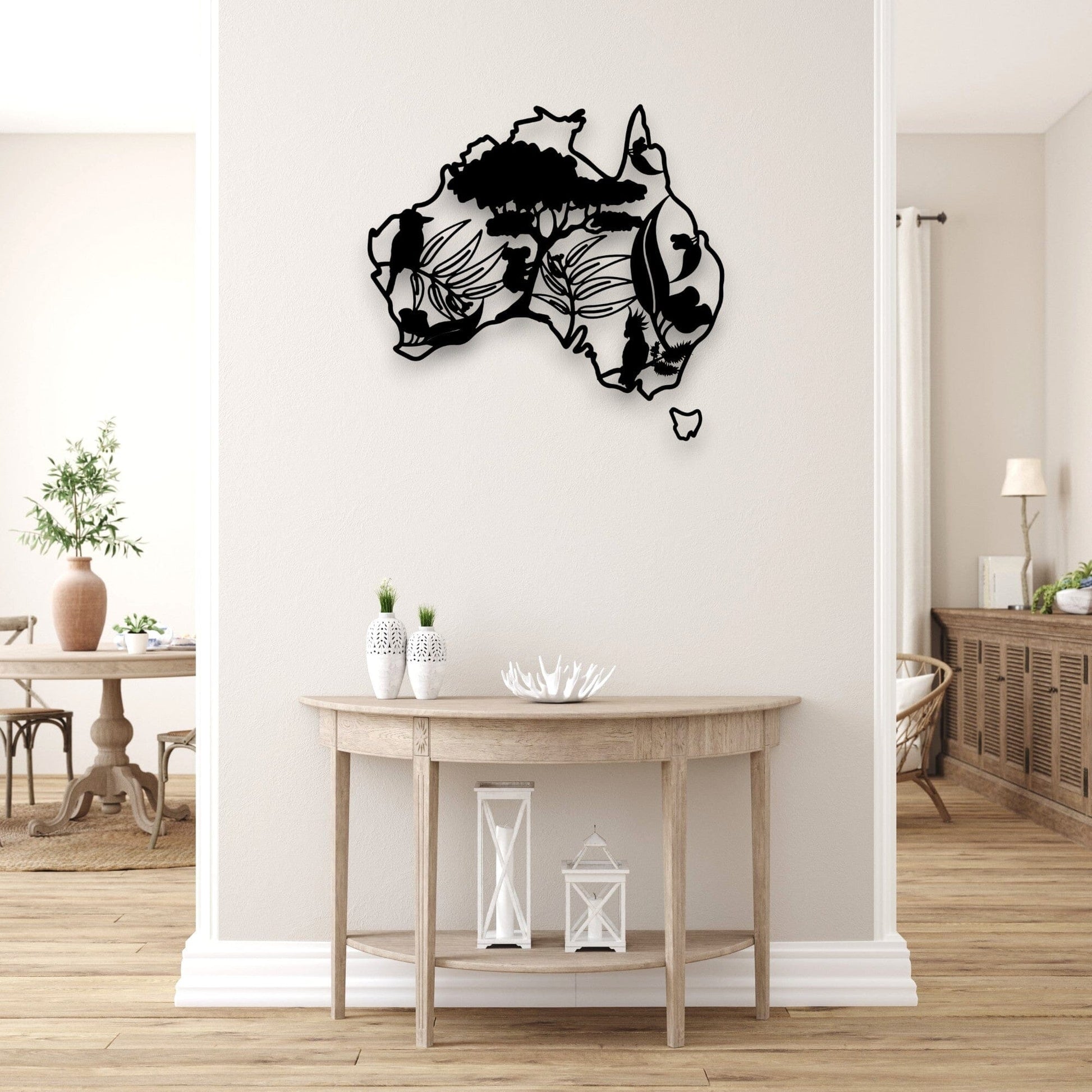 Icons of Australia Map Whimsic 