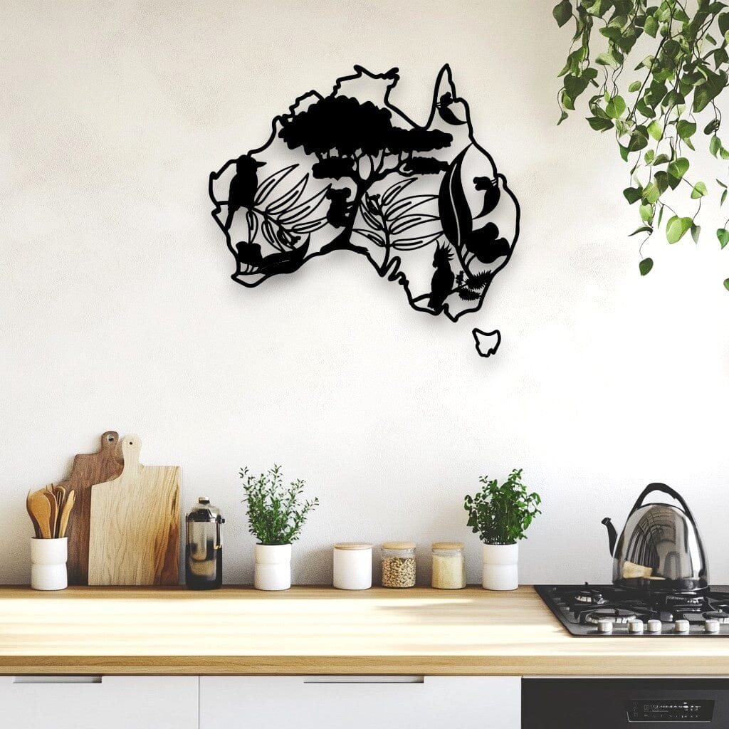 Icons of Australia Map Whimsic 