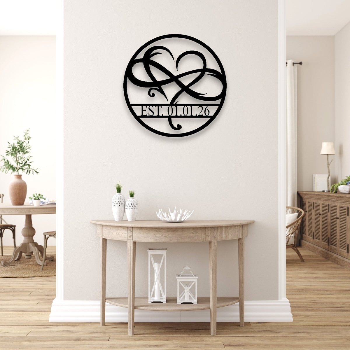 Personalised Infinity Heart Wall Art | Whimsic NZ