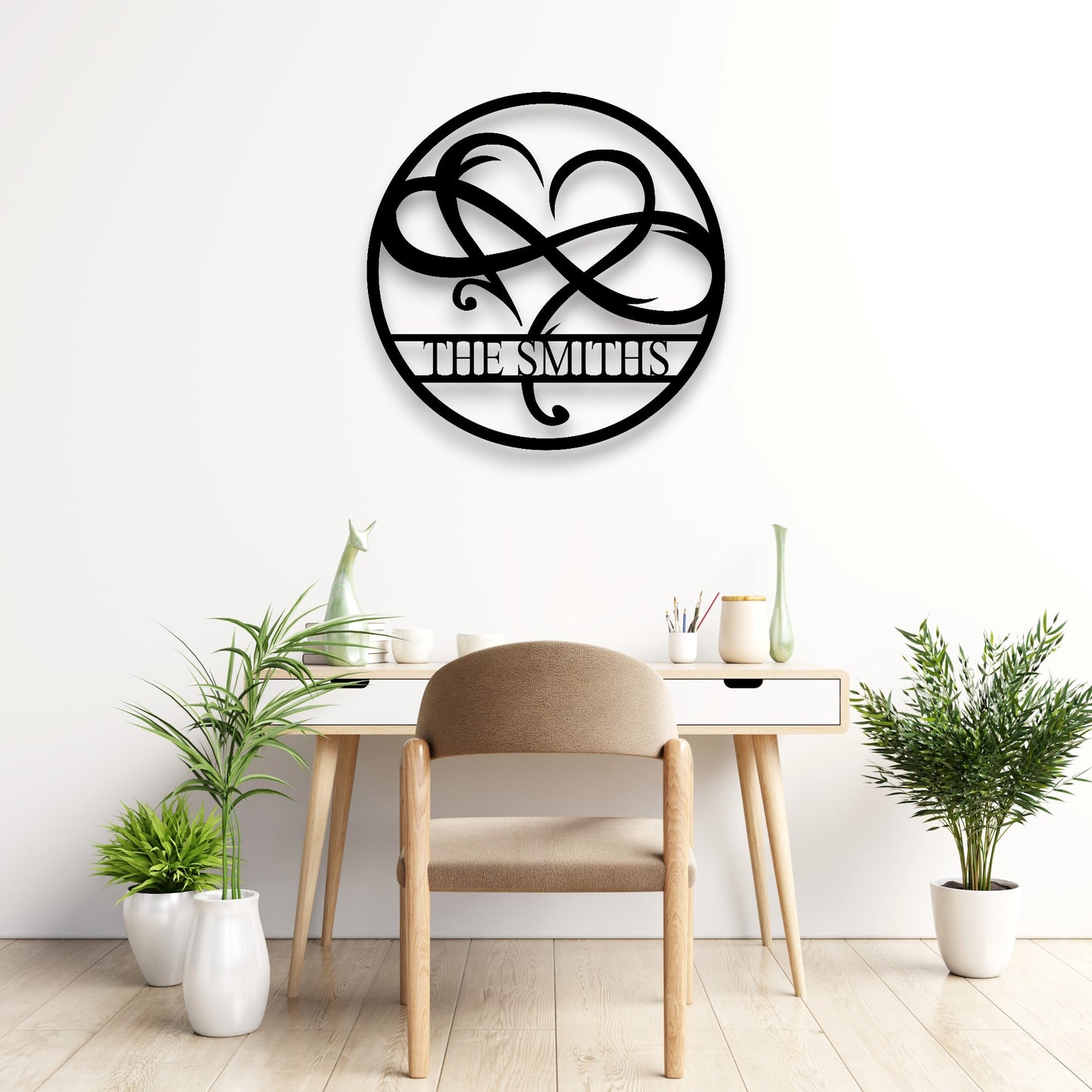 Personalised Infinity Heart Wall Art