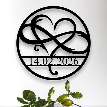 Personalised Infinity Heart Wall Art