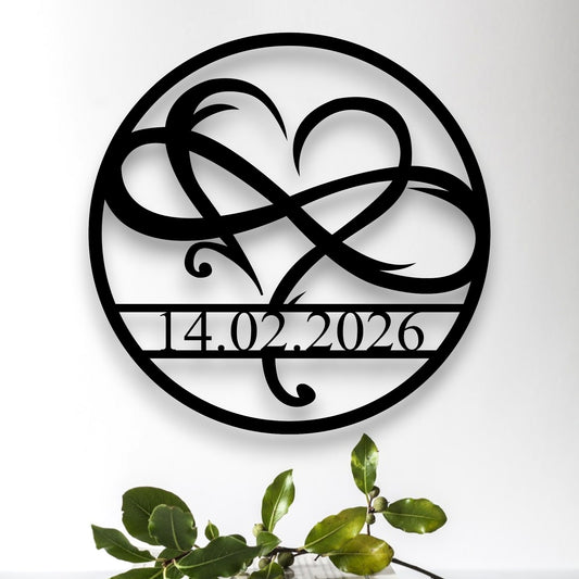 Personalised Infinity Heart Wall Art