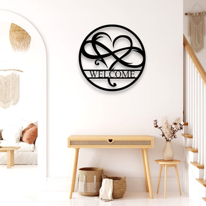 Personalised Infinity Heart Wall Art