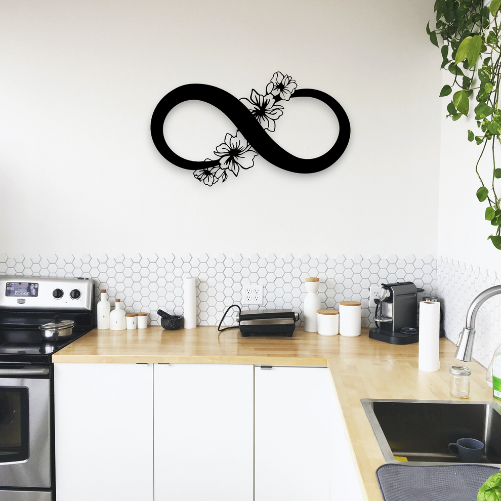 Floral Infinity Symbol Wall Art | Whimsic NZ-Crafted Wall Art