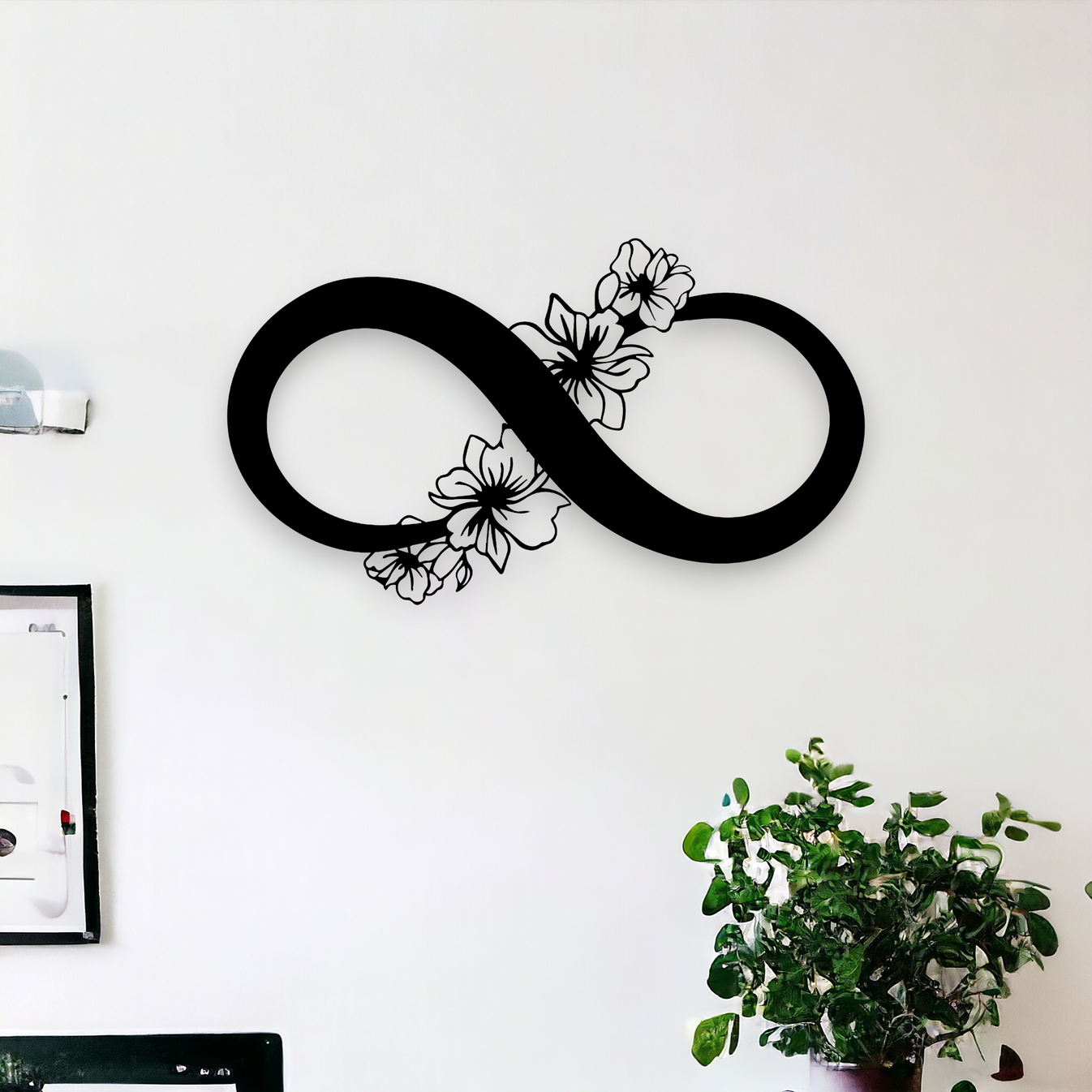 Floral Infinity Symbol Wall Art | Whimsic NZ-Crafted Wall Art