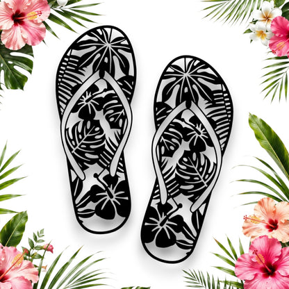 Island Bloom Jandals Wall Art