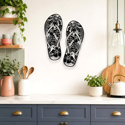 Island Bloom Jandals Wall Art