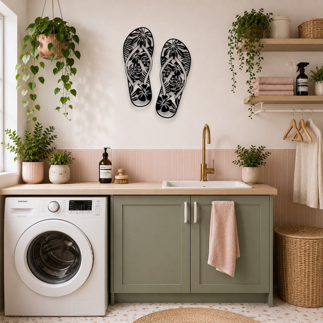 Island Bloom Jandals Wall Art