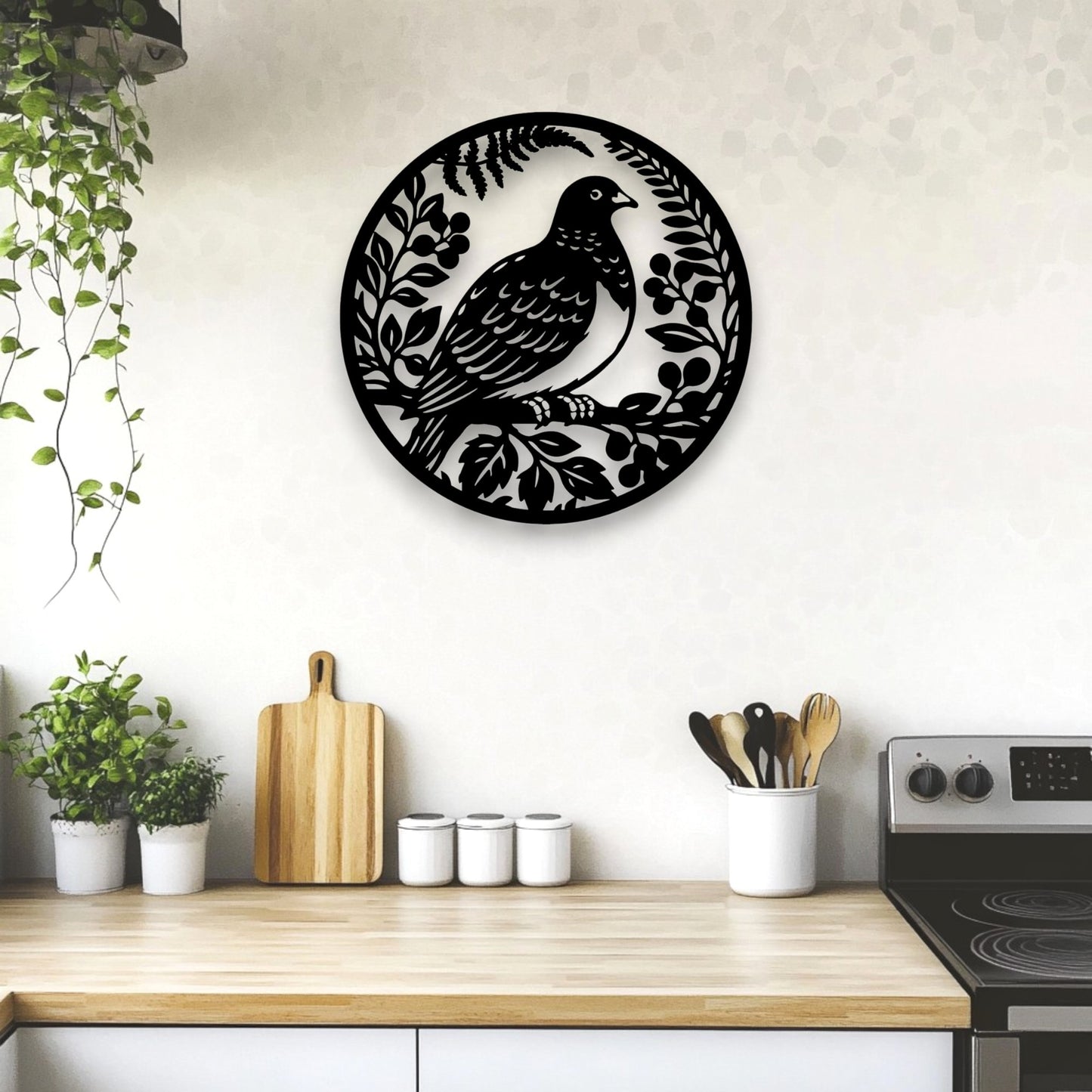 Forest Kererū Wall Art