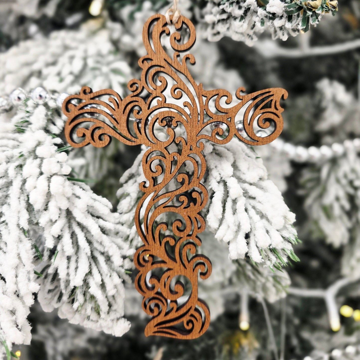 Koru Cross Christmas Tree Ornament Whimsic 