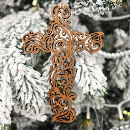 Koru Cross Christmas Tree Ornament Whimsic 