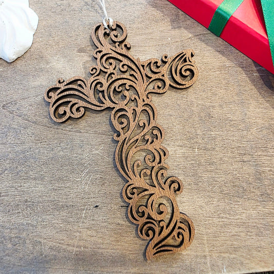 Koru Cross Christmas Tree Ornament Whimsic 
