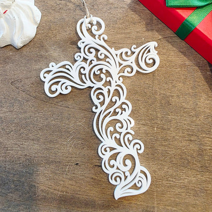 Koru Cross Christmas Tree Ornament Whimsic 