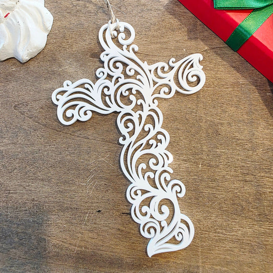 Koru Cross Christmas Tree Ornament Whimsic 
