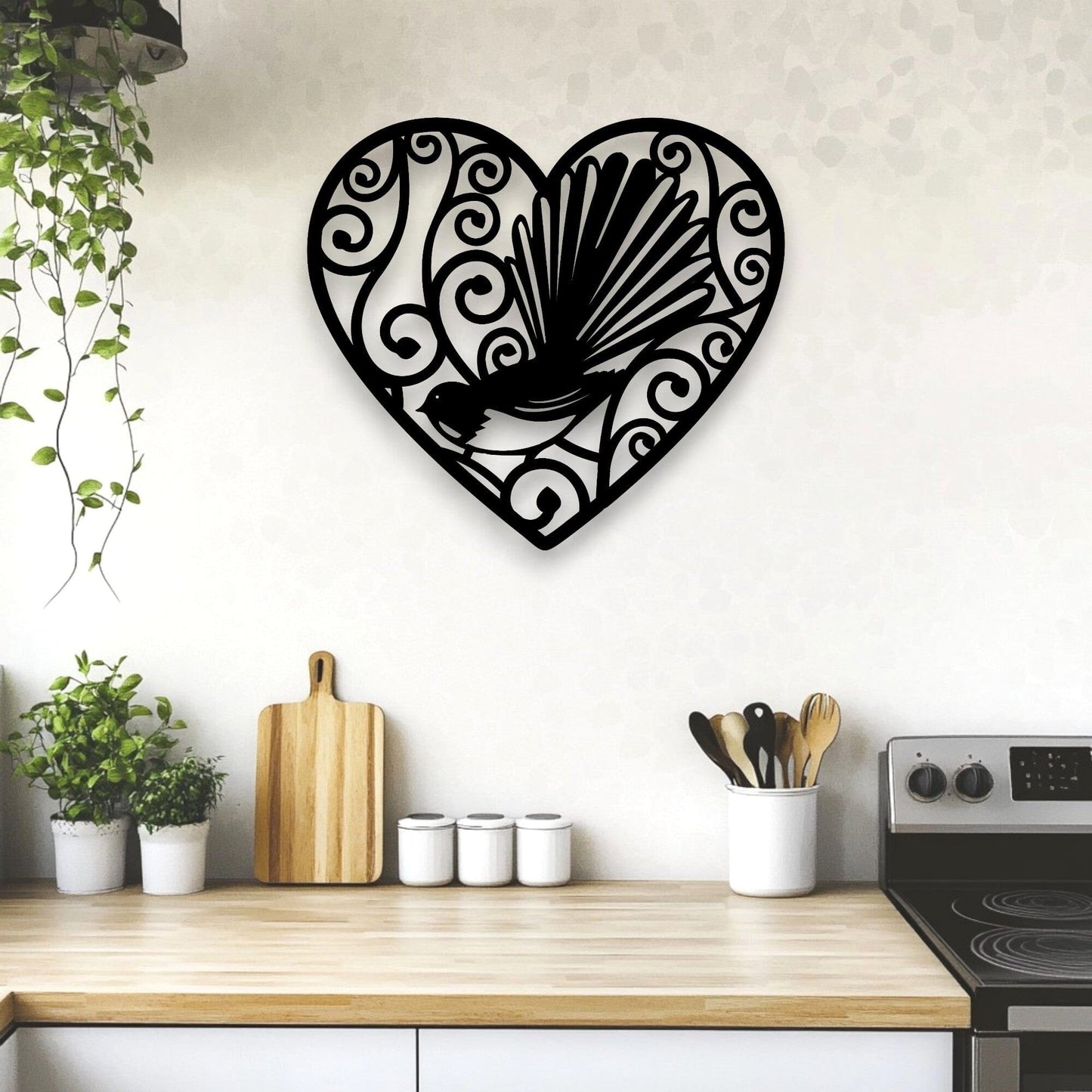 Koru Swirl Fantail Heart Whimsic 
