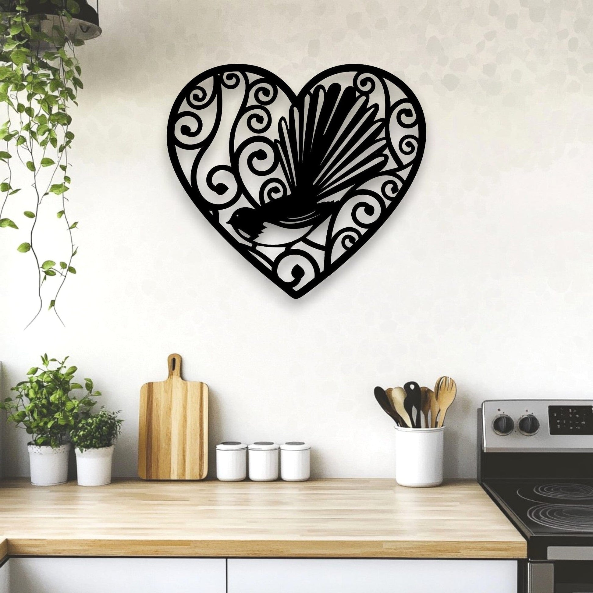 Koru Swirl Fantail Heart Whimsic 