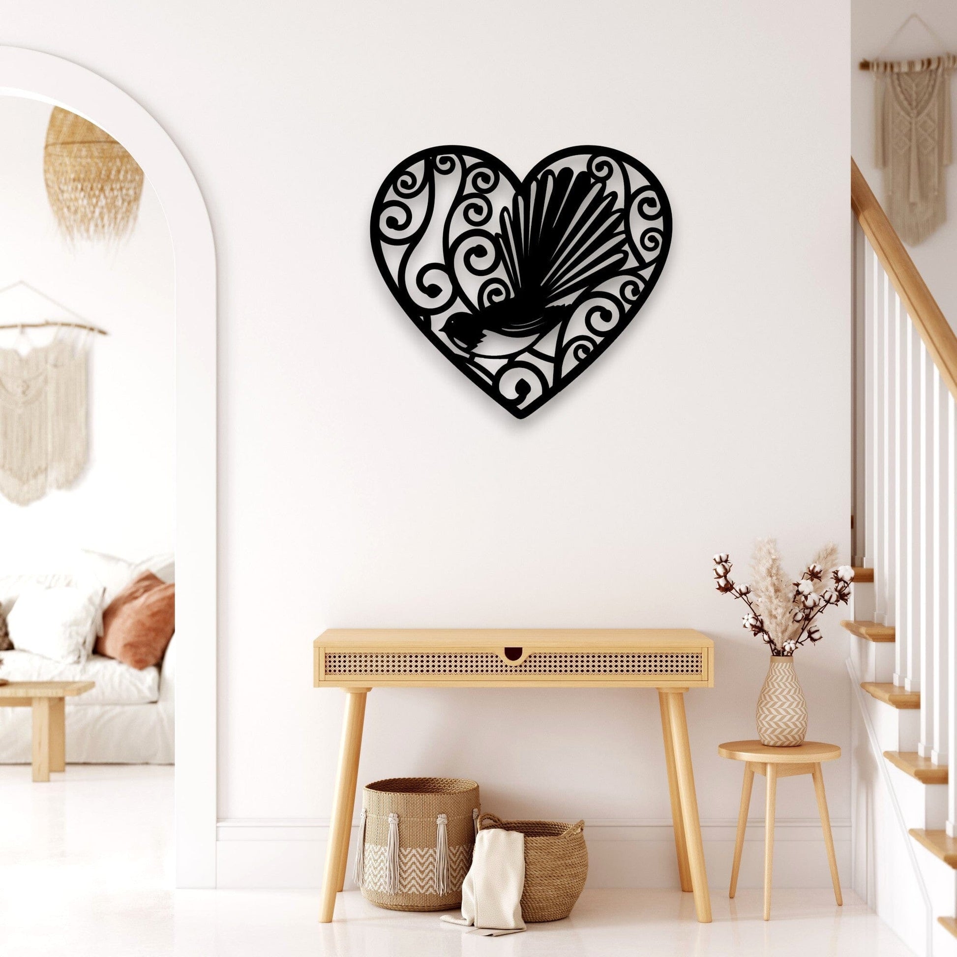 Koru Swirl Fantail Heart Whimsic 