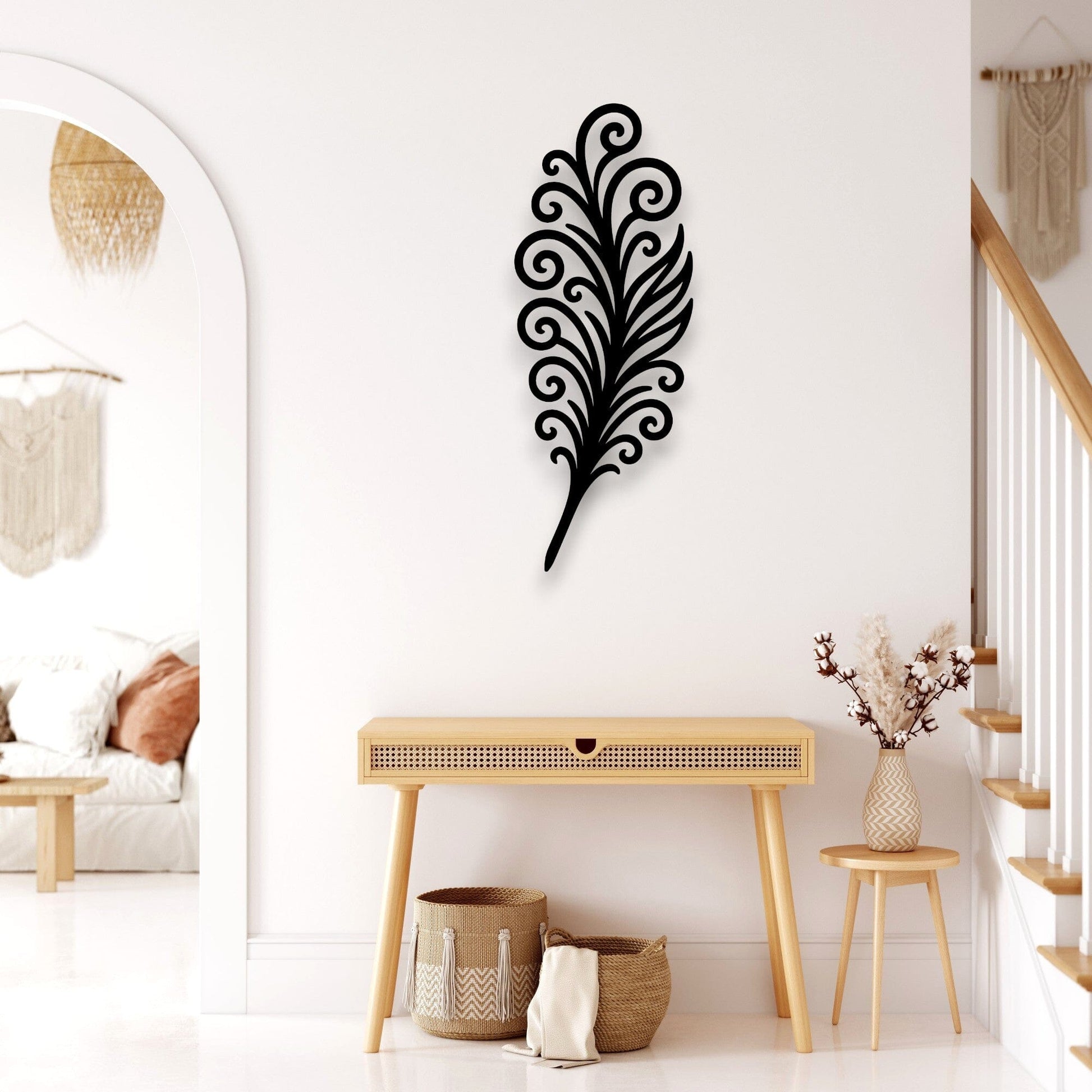 Koru Swirl Feather Wall Art Whimsic 
