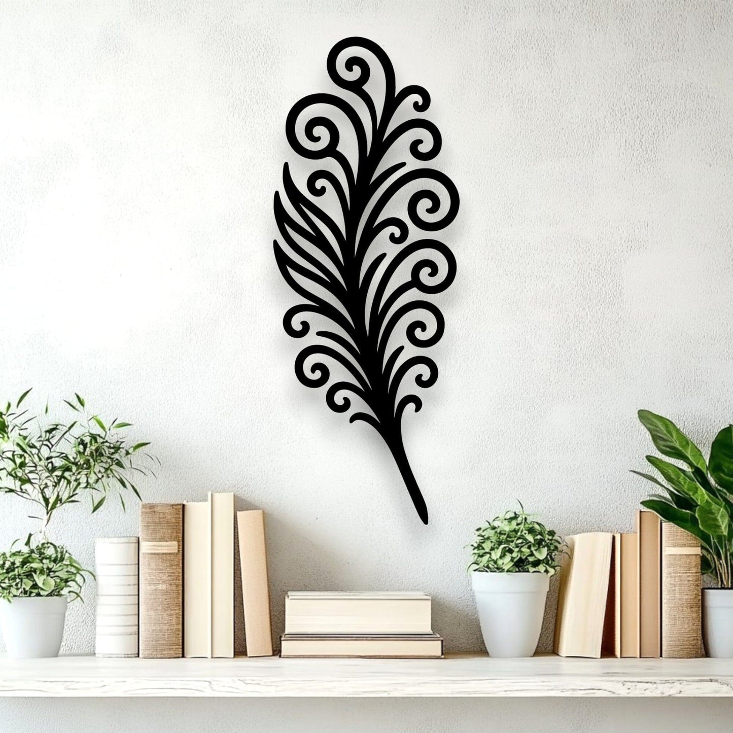 Koru Swirl Feather Wall Art Whimsic 