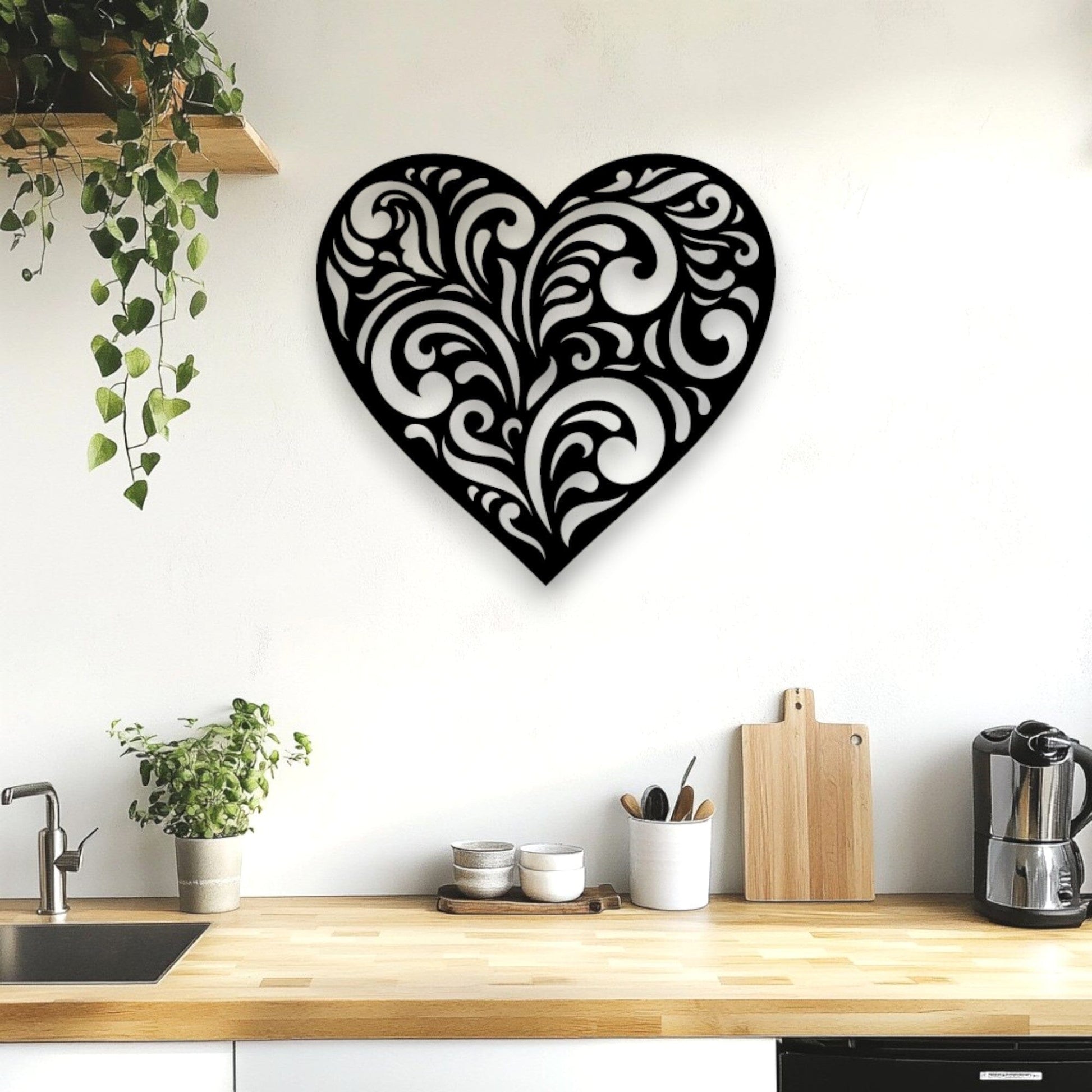 Koru Swirl Heart Wall Art Whimsic 