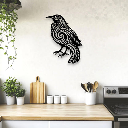 Koru Flow Tūī Wall Art