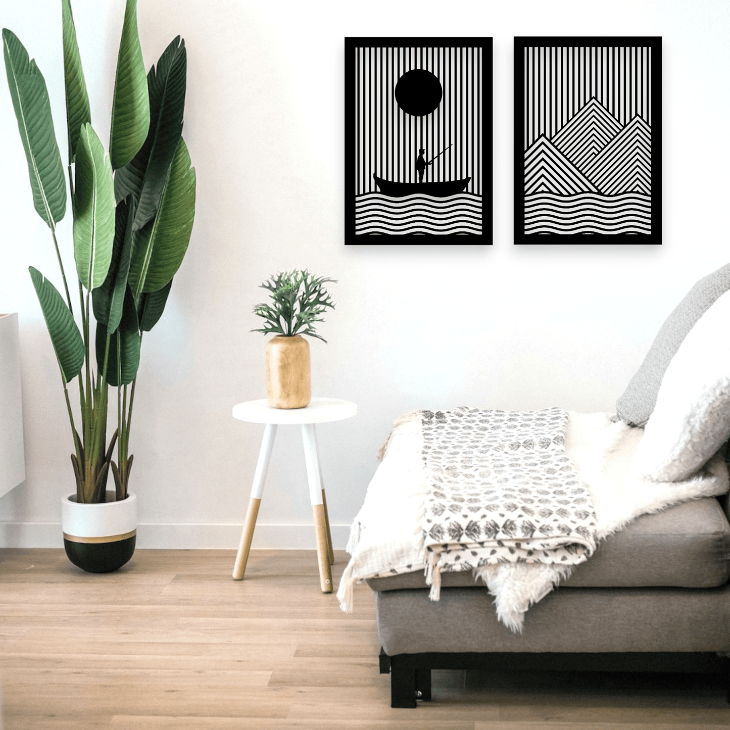 Lake & Mountains Wall Art Set Wall Decor Whimsic 