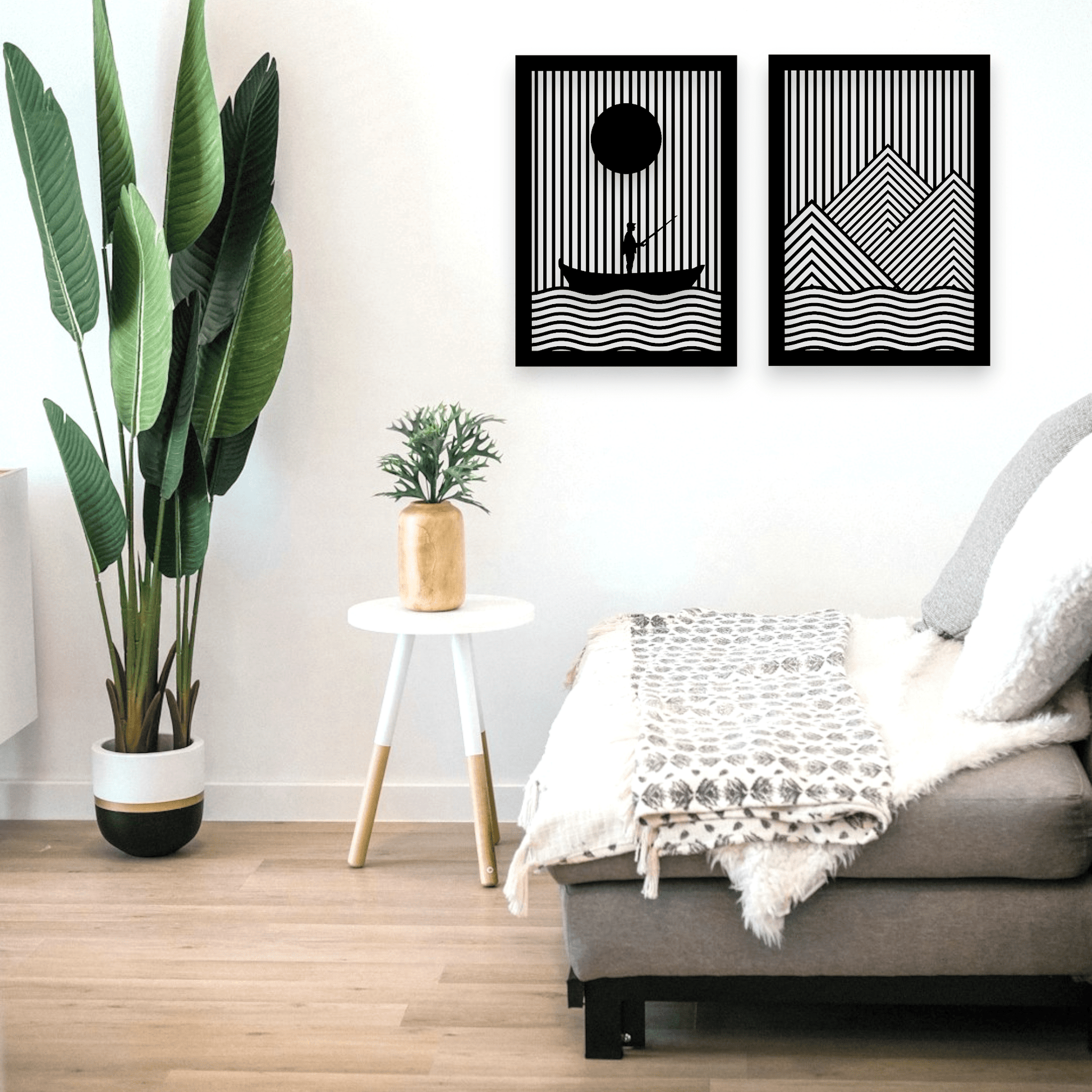 Lake & Mountains Wall Art Set Wall Decor Whimsic 