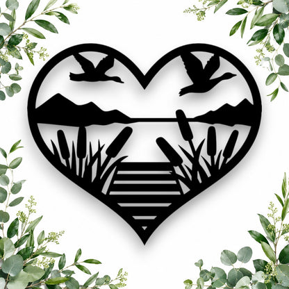 Lakeside Heart Wall Art