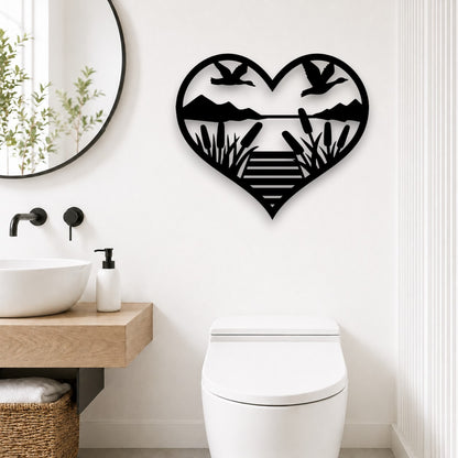 Lakeside Heart Wall Art