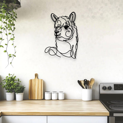 Line Art Alpaca Décor Whimsic 