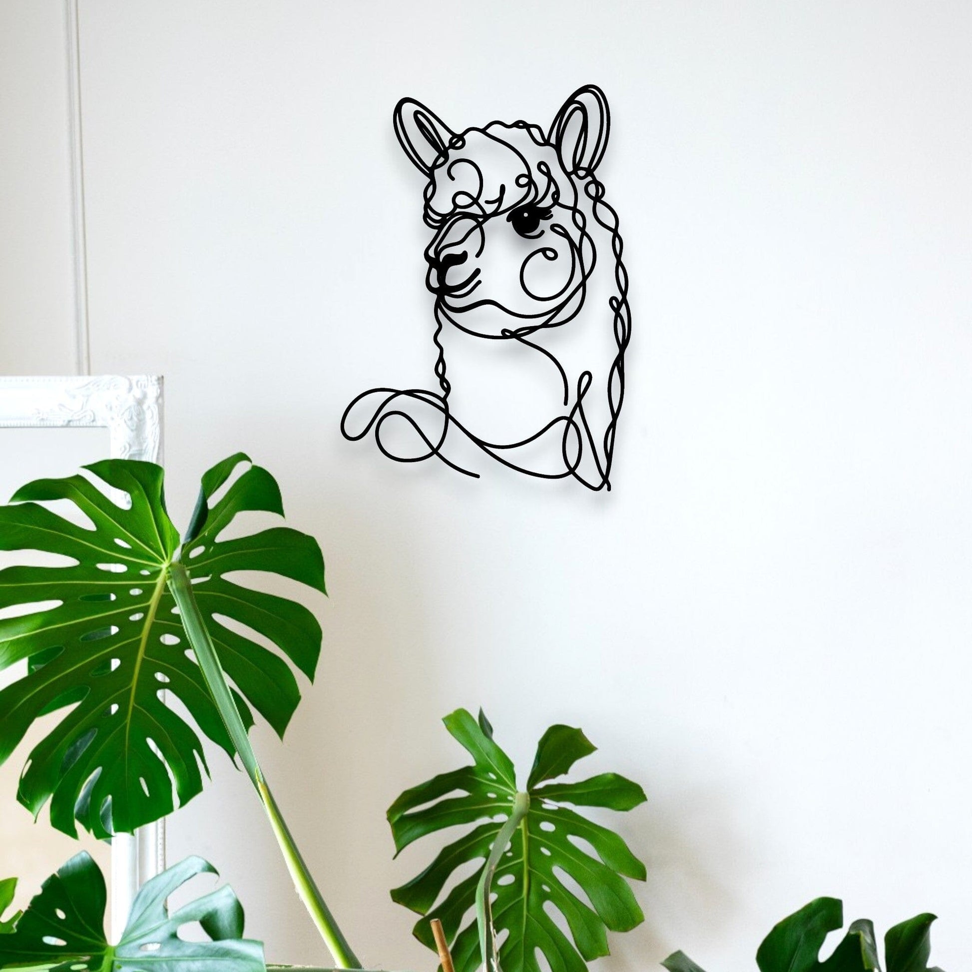 Line Art Alpaca Décor Whimsic 