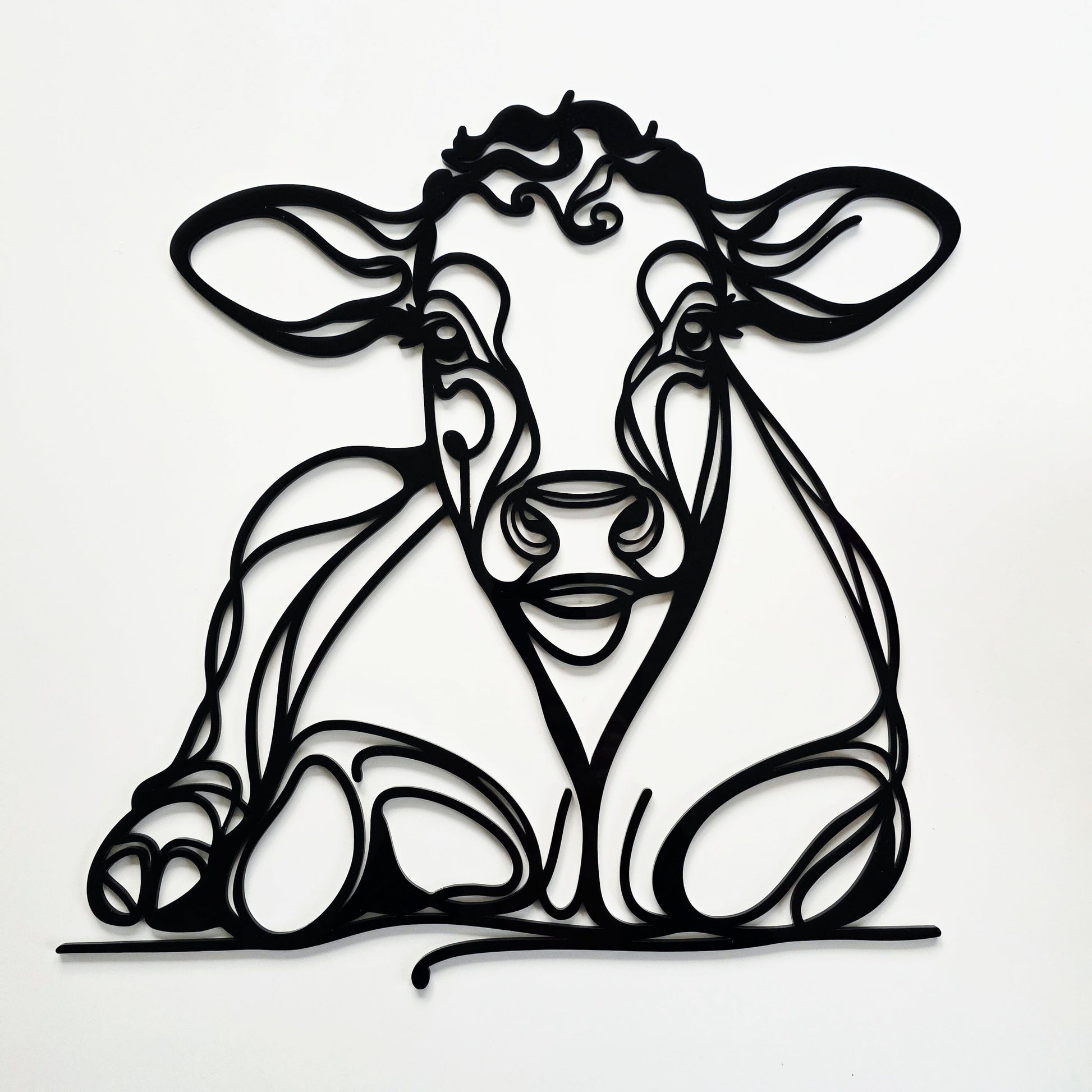 Line Art Cow Décor Whimsic 