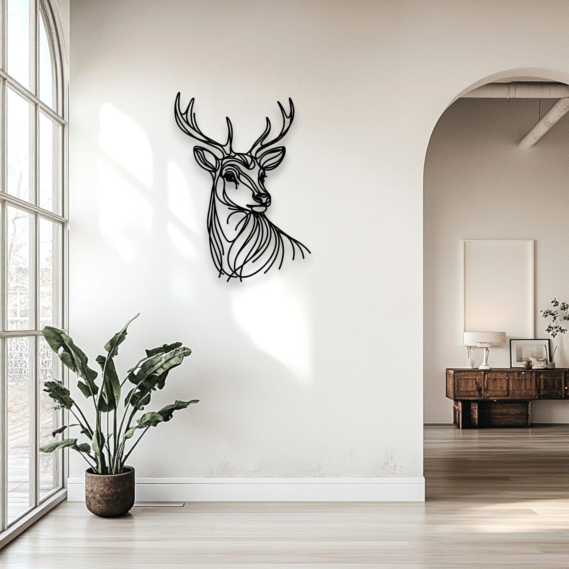 Line Art Deer Décor Whimsic 