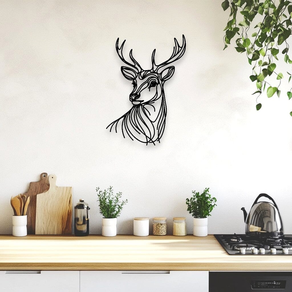Line Art Deer Décor Whimsic 