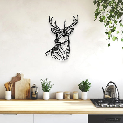 Line Art Deer Décor Whimsic 