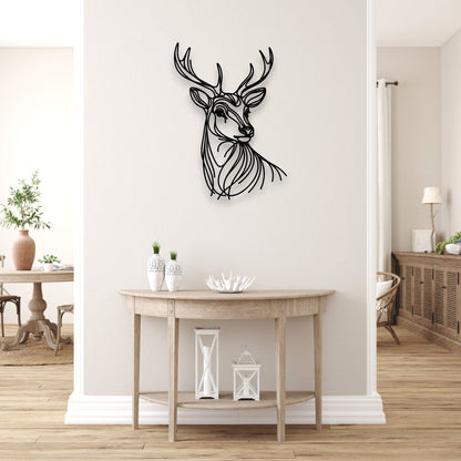 Line Art Deer Décor Whimsic 