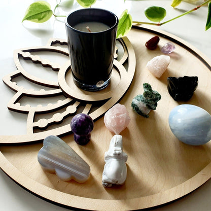 Lotus Moon Crystal Tray Wall Decor Whimsic 