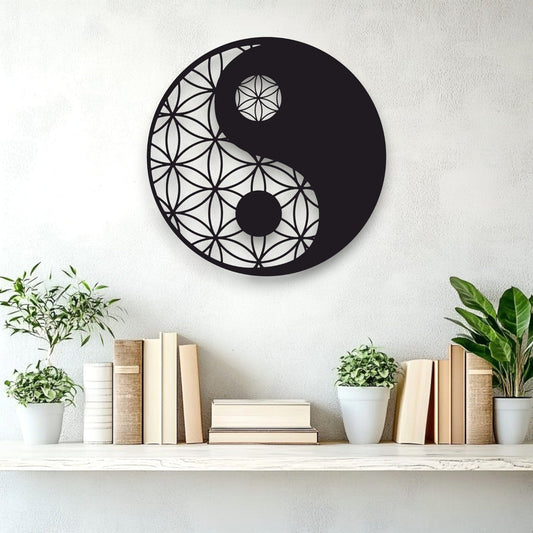 Lotus Yin-Yang Wall Art Wall Decor Whimsic 