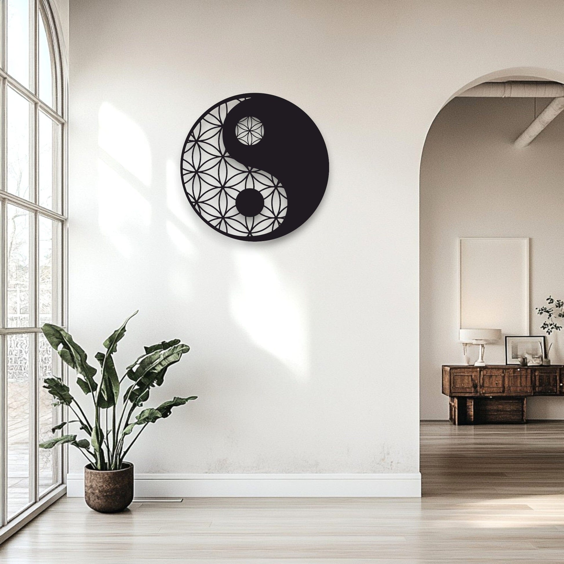 Lotus Yin-Yang Wall Art Wall Decor Whimsic 