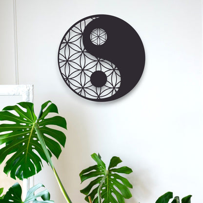 Lotus Yin-Yang Wall Art Wall Decor Whimsic 