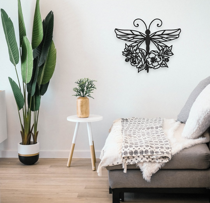 Floral Dragonfly Wall Décor