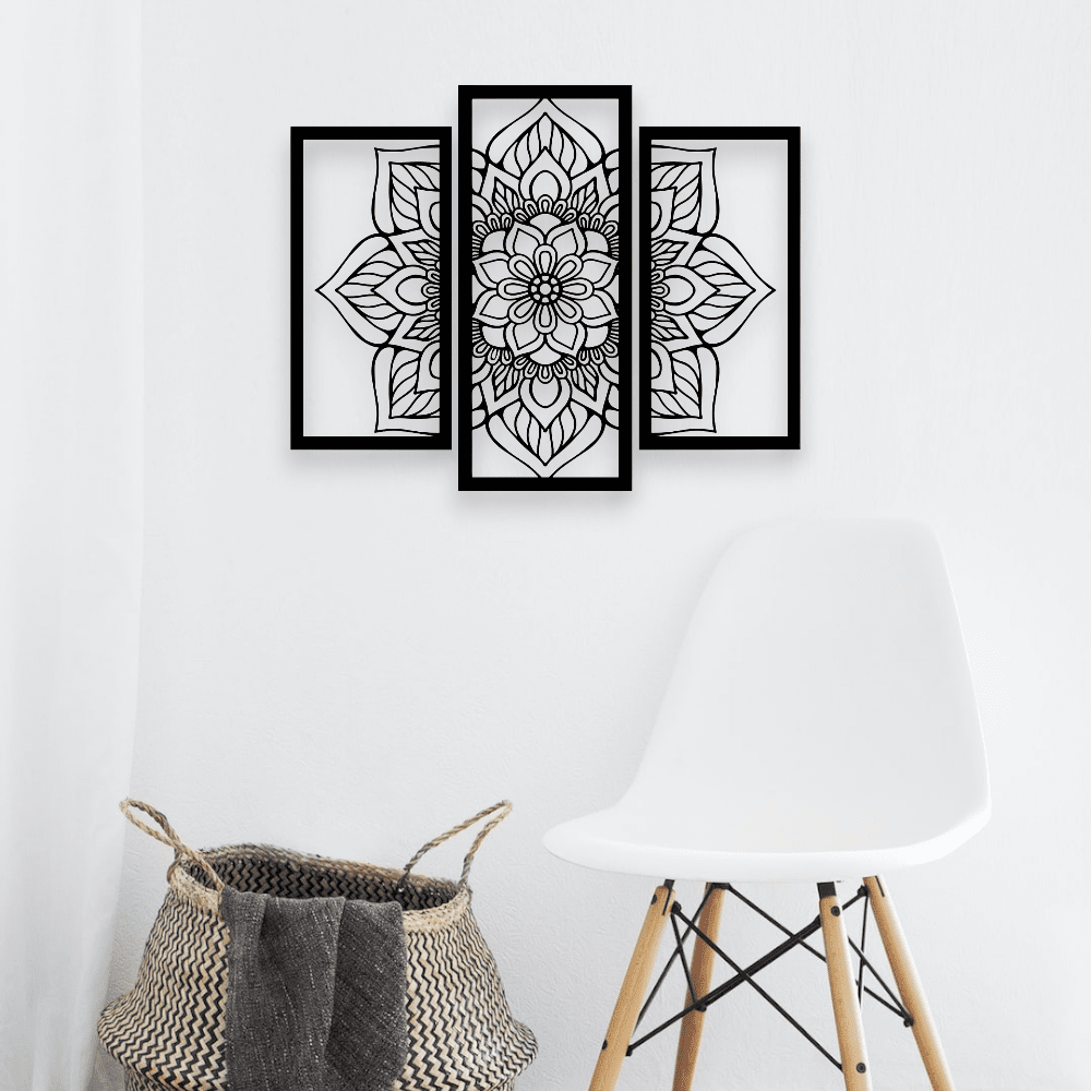 Mandala Flower Wall Art Set Wall Decor Whimsic 