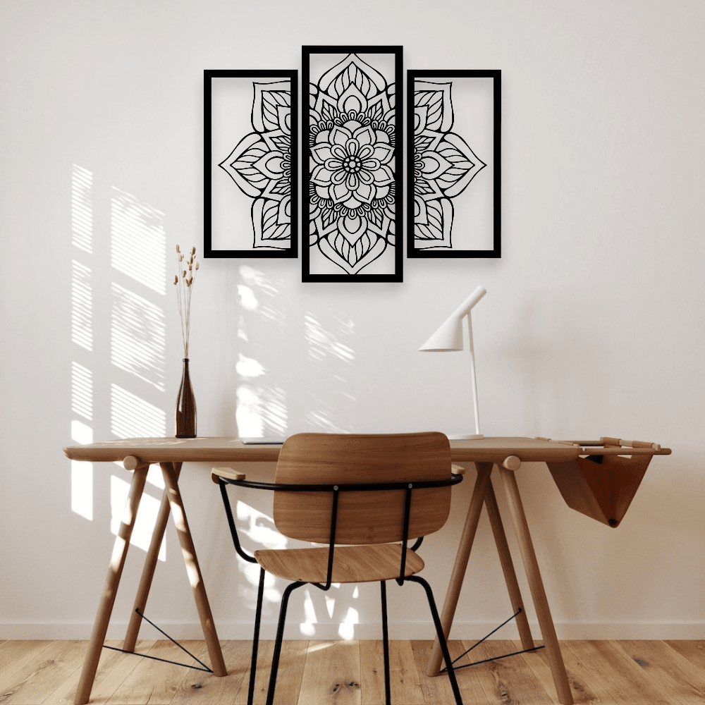 Mandala Flower Wall Art Set Wall Decor Whimsic 